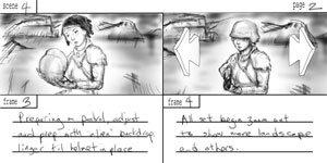 to scene 4 storyboards